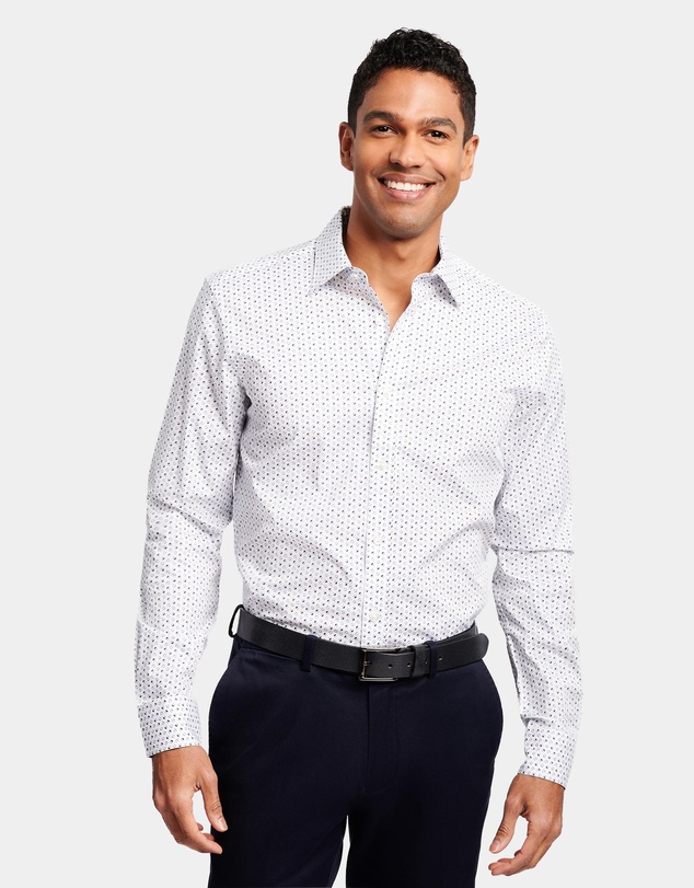 Brooksfield - MODERN RETRO PRINT REG FIT BUSINESS SHIRT