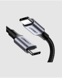 Ugreen - UGreen 1.5m Type C 2.0 Male to Type C 2.0 Male 5A Fast Charging Data Cable Space Gray