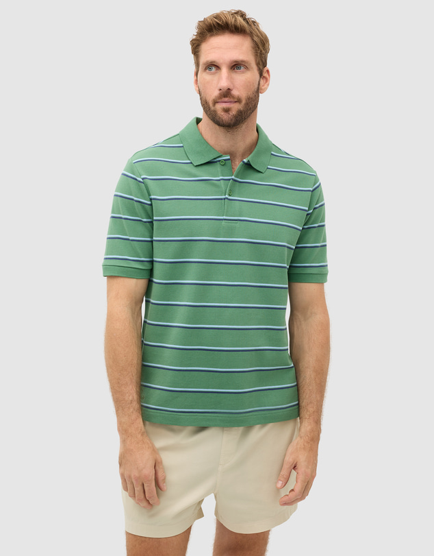 Seed Heritage - Stripe Pique Polo