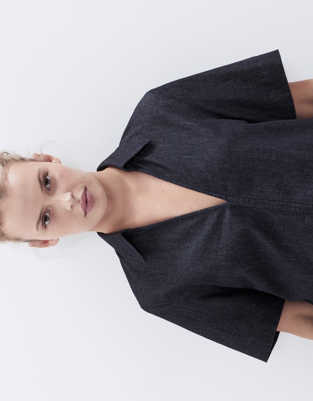 UNISON - Collared Denim Popover