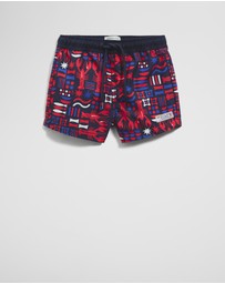 Country Road - Lobster Geometric Board Short