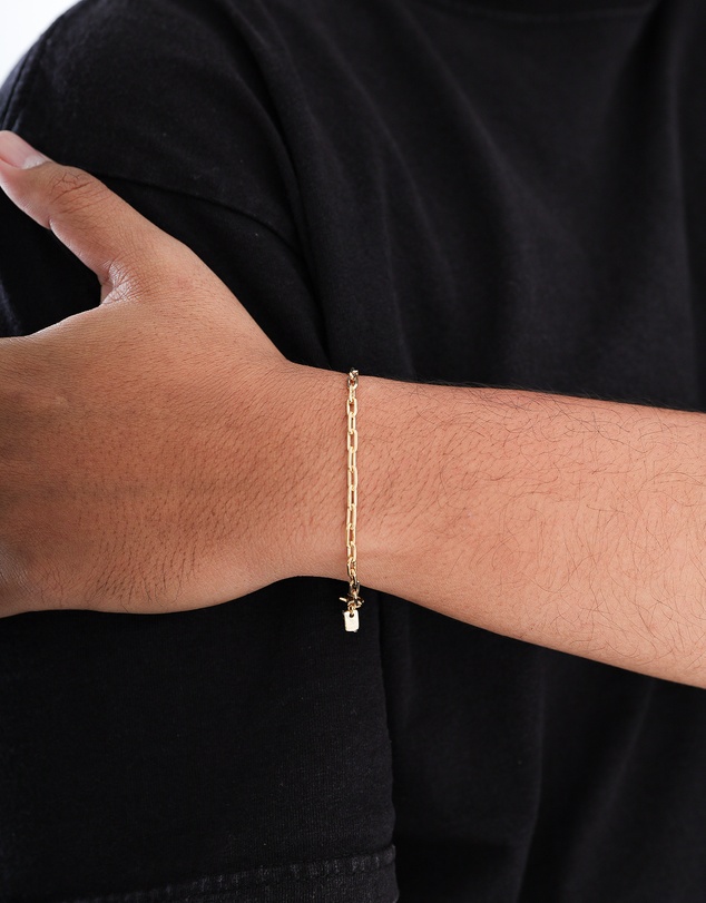 Kuzzoi - ICONIC EXCLUSIVE - Classic Long Link Chain Bracelet in Gold-Plated 925 Sterling Silver