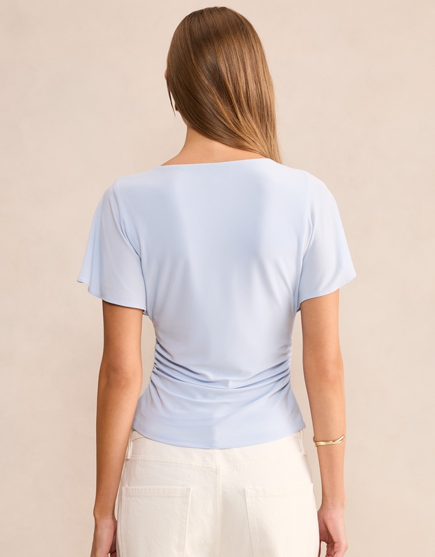 Forever New - Bobbie Wrap Flutter Sleeves Top