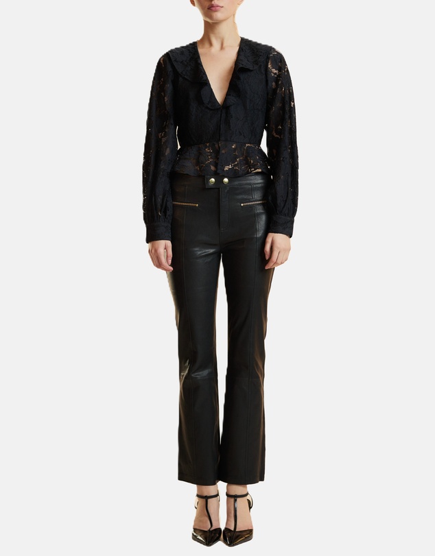 Cynthia Rowley - V Neck Lace Blouse