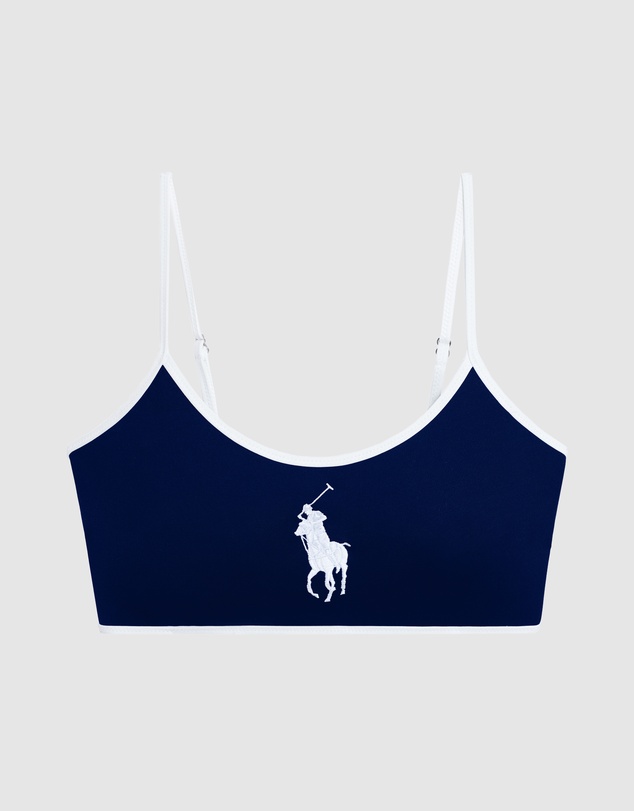 Polo Ralph Lauren - Logo Icons Embroidered Crop Top Bikini Top