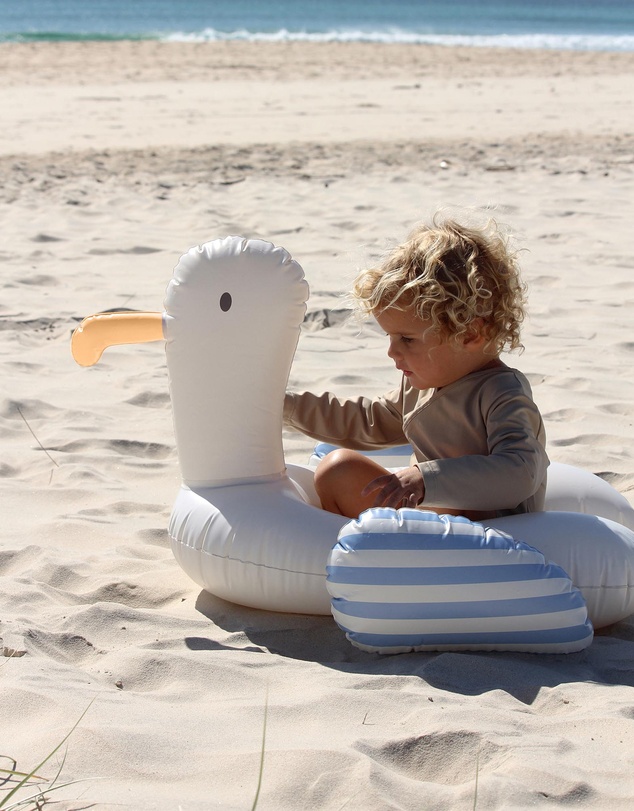 Sunnylife - Tube Pool Ring Sammy the Seagull Blue Stripe - Kids