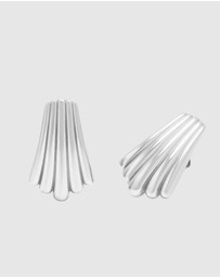 Nialaya Jewellery - Women's Silver Calico Shell Earrings