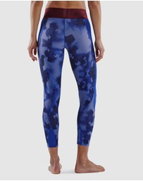 SKINS - SKINS Compression Series-3 Women's Long Tights Blue Camo Activewear