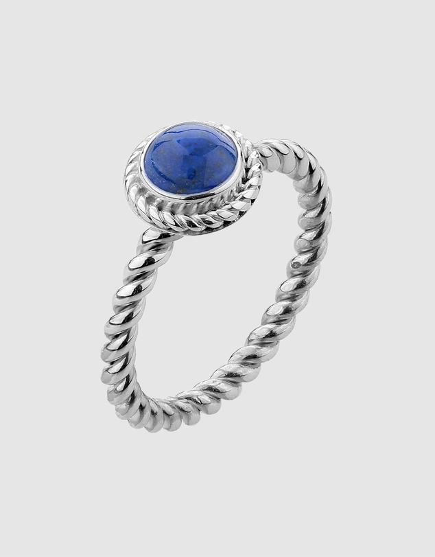 Elli Jewelry - Ring Lapis Lazuli Birthstone September 925 Sterling Silver