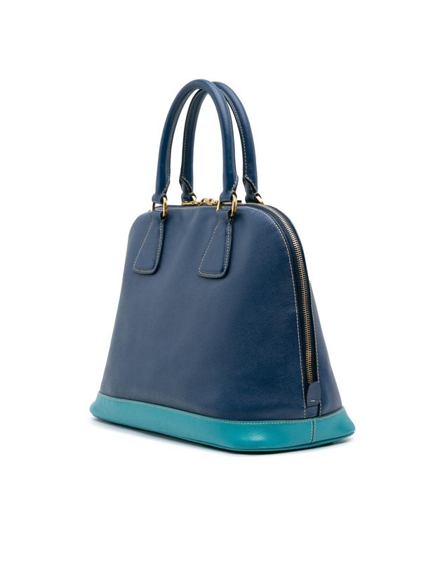 Pre-Loved by Azura Reborn - Pre-Loved Bicolor Saffiano Lux Promenade Dome Handbag