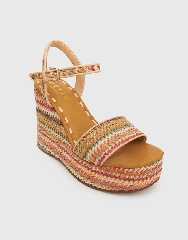 Betts - Fame Raffia Platform Wedges