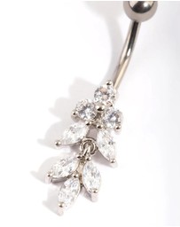 Lovisa - Titanium Marquise Diamante Belly Bar
