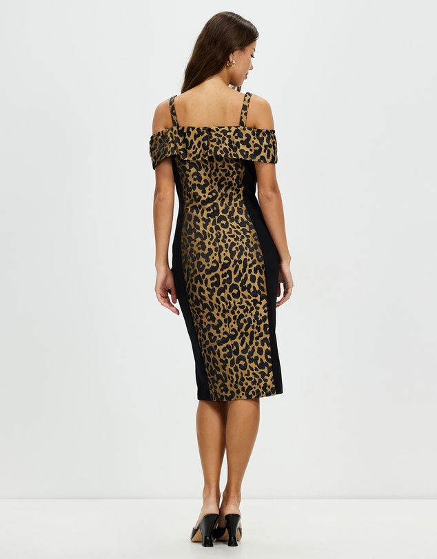 Pink Ruby - Leopard Love Off Shoulder Dress