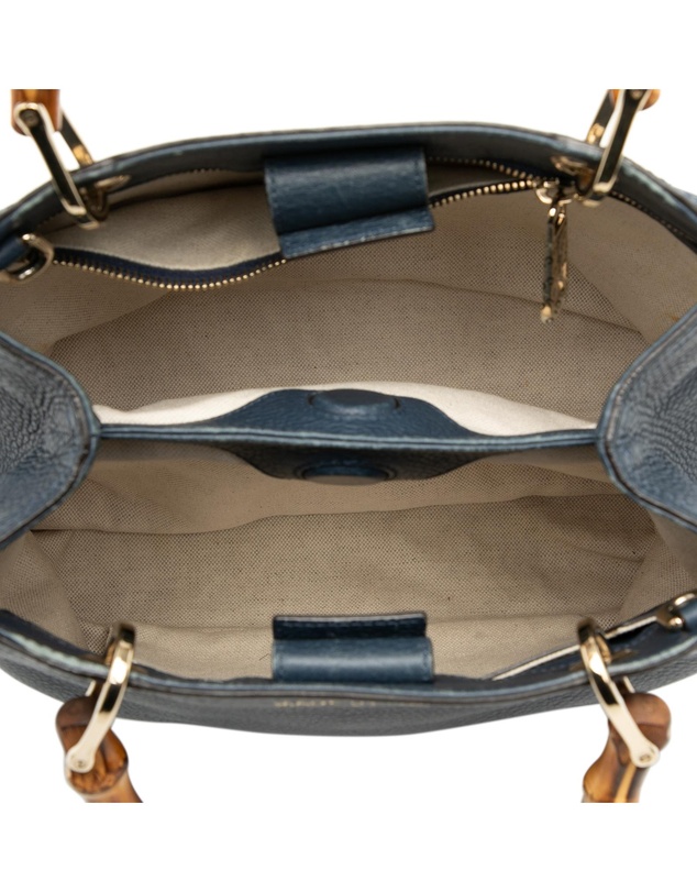 Pre-Loved by Azura Reborn - Pre-Loved Small Calfskin Bamboo Shopper Satchel