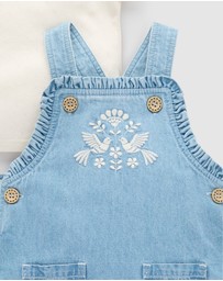 Purebaby - Denim Overall Set -Kids-Babies
