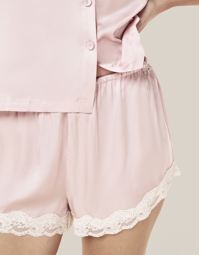 Papinelle - Annabelle Satin Lace Boxer PJ Set