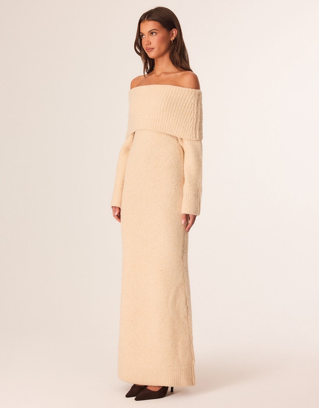 SNDYS - Winnie Off Shoulder Knit Maxi Dress