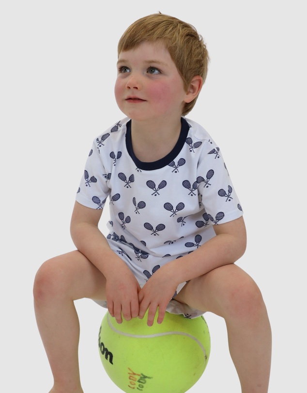 Sant And Abel - Kids Tennis Navy Short PJ Set