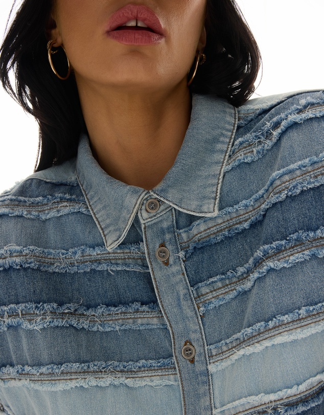 THE TALES - Layered Hand Worked Denim Shirt