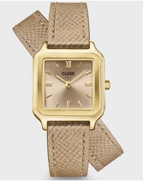 Cluse - Gracieuse Petite Double Leather Rugby Tan/Gold