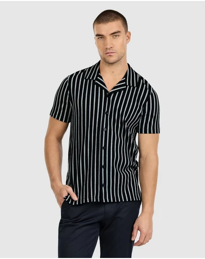 Tarocash - Gable Stripe Textured Shirt