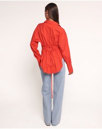 Petal & Pup - Yacra Tie Shirt - Red