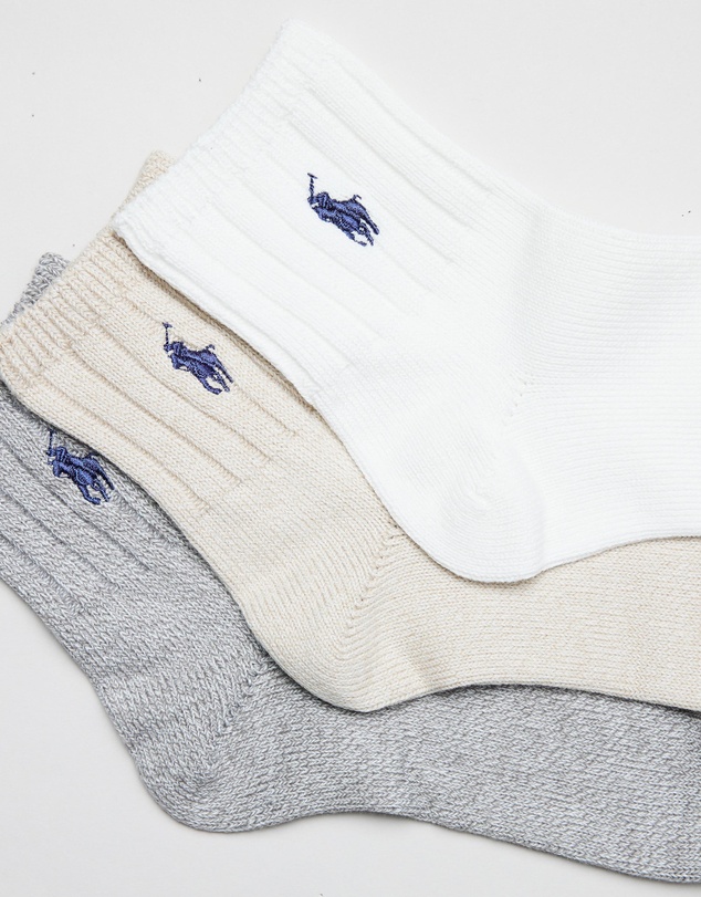 Polo Ralph Lauren - 3-Pack New One Point Rib Crew Socks Gift Set