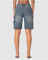 EDIKTED - Carpenter Denim Bermuda Shorts