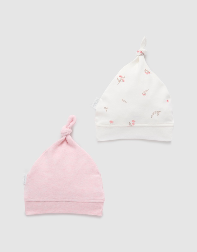 Purebaby - Knot Hat 2 pack - Babies