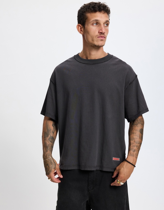 Worship - Reverse Box Fit Cropped Overdye Tee