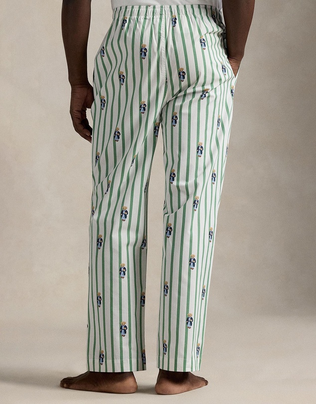 Polo Ralph Lauren - Polo Bear Striped Cotton Pajama Pants