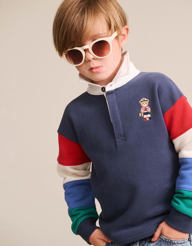 Huxbaby - Nautical Hux Spliced Fleece Polo - Babies-Teens