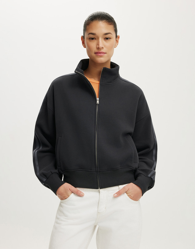 Cotton On - Funnel Neck Fleece Zip Through