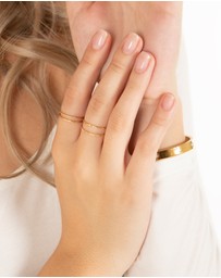 Mestige - Illusion Stackable Ring Set - 18K Gold Plated