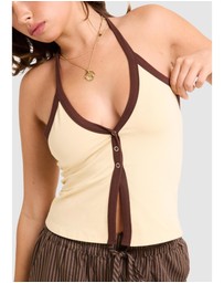 Subtitled - June Bind Halter Tank Top