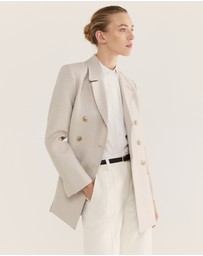 SABA - Prudence Wool Check Coat