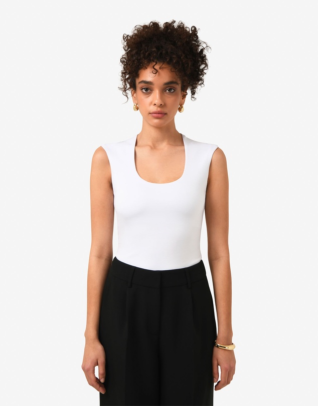 Forcast - Soho Rounded Square Neck Top