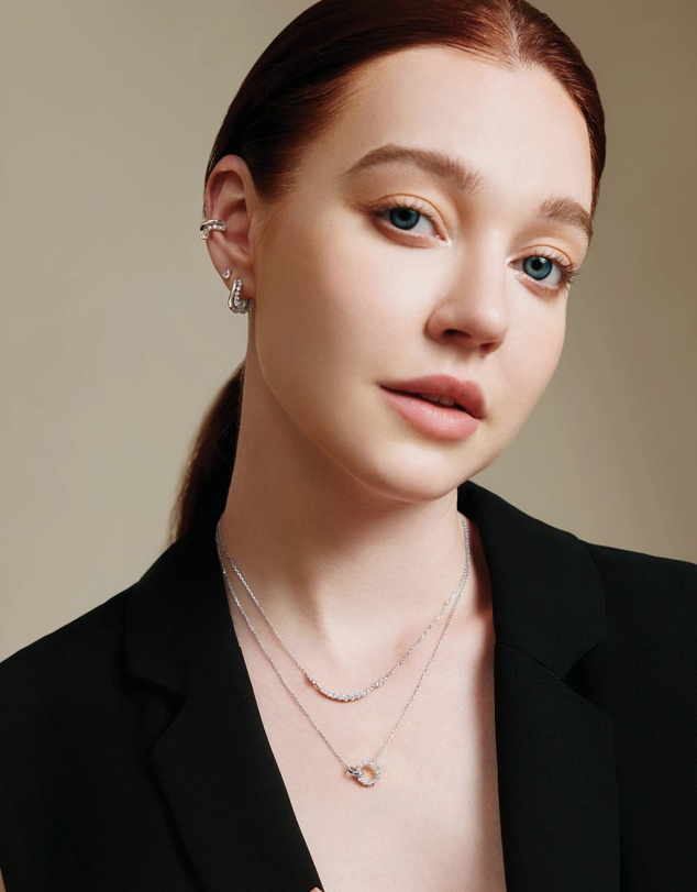 Ania Haie - Silver Sparkle Climber Studs