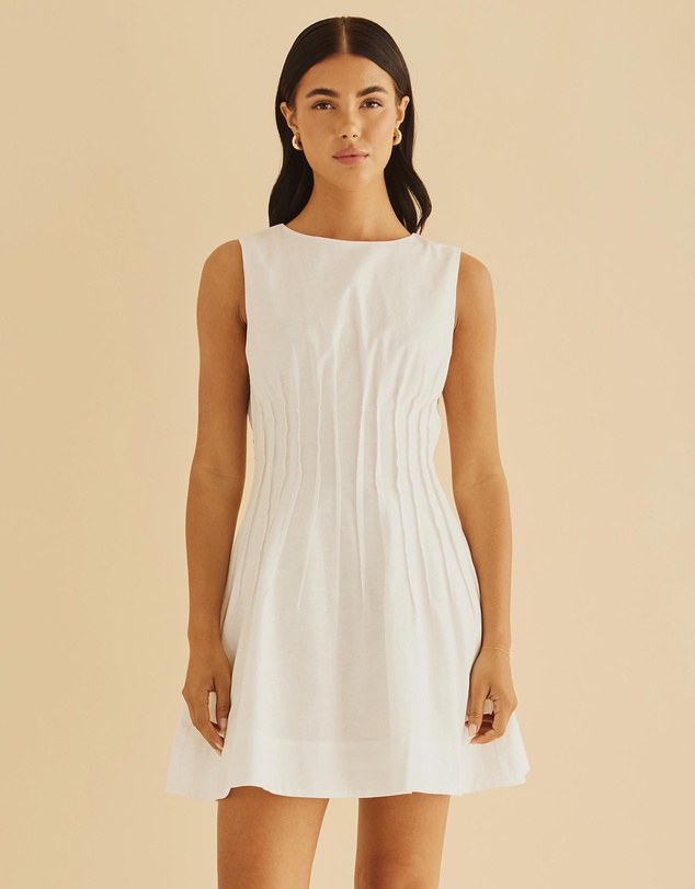 Atmos&Here - Anna Pintuck Shift Mini Dress
