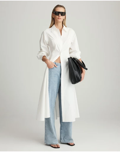 Mattir - Utility Shirt Dress White