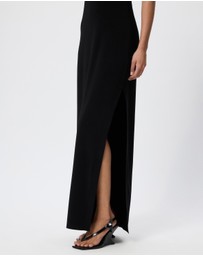 Norma Kamali - Halter Long Dress With Side Slit