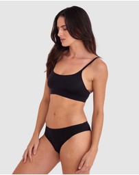 Bras N Things - Body Bliss Wirefree Scoop Bra - Black
