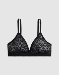 Tommy Hilfiger - Leopard Lace Unpadded Triangle Bra