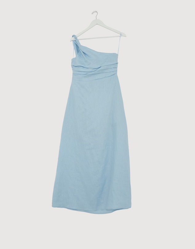 Revibe - Repaired AERE Lettie One Shoulder Maxi Dress - AU 14
