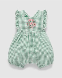 Purebaby - Gingham Romper -Kids-Babies
