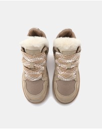 AusWooli Ugg Boots - Hamilton Sheepskin Wool Urban Chic Lace Sneakers
