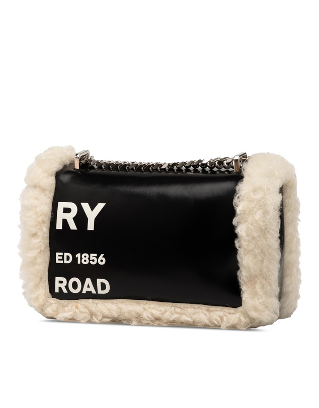 Pre-Loved by Azura Reborn - Pre-Loved Small Shearling Trimmed Coated Canvas Lola Crossbody