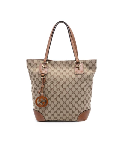 Pre-Loved by Azura Reborn - Pre-Loved Medium GG Canvas GG Charm Tote