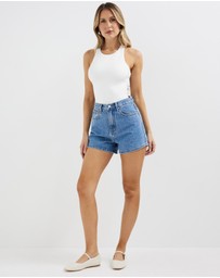Dazie - Azure Escape Denim Shorts