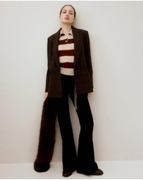M.N.G - Striped Polo-Neck Sweater